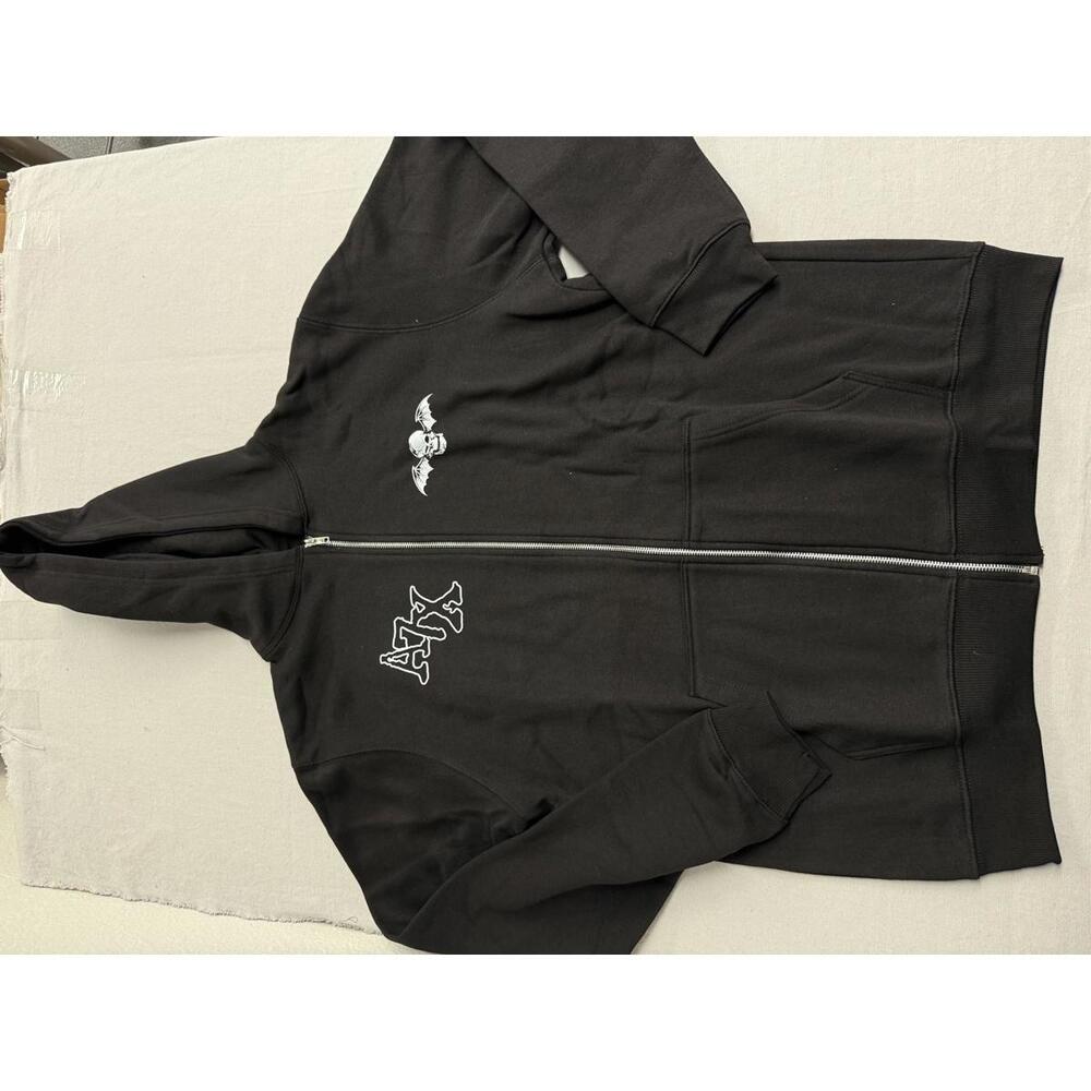 Avenged Sevenfold Zip Up Hoodie - A7X Skull Bat Wings - L - Picture 2 of 8